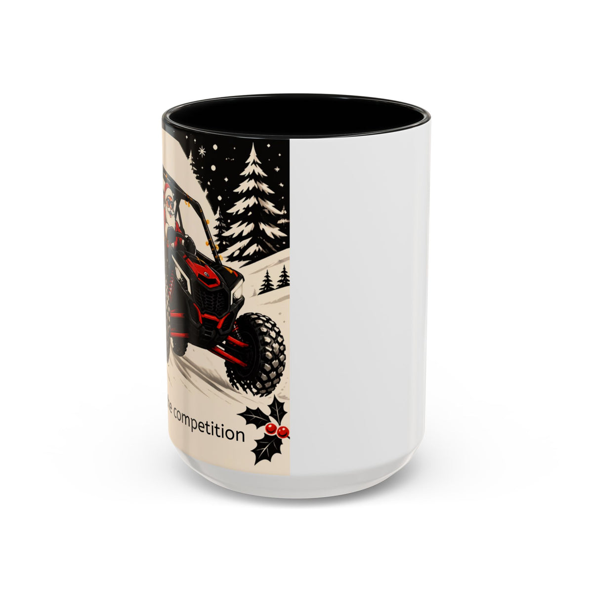 "Sleighing the competition" Christmas coffee mug