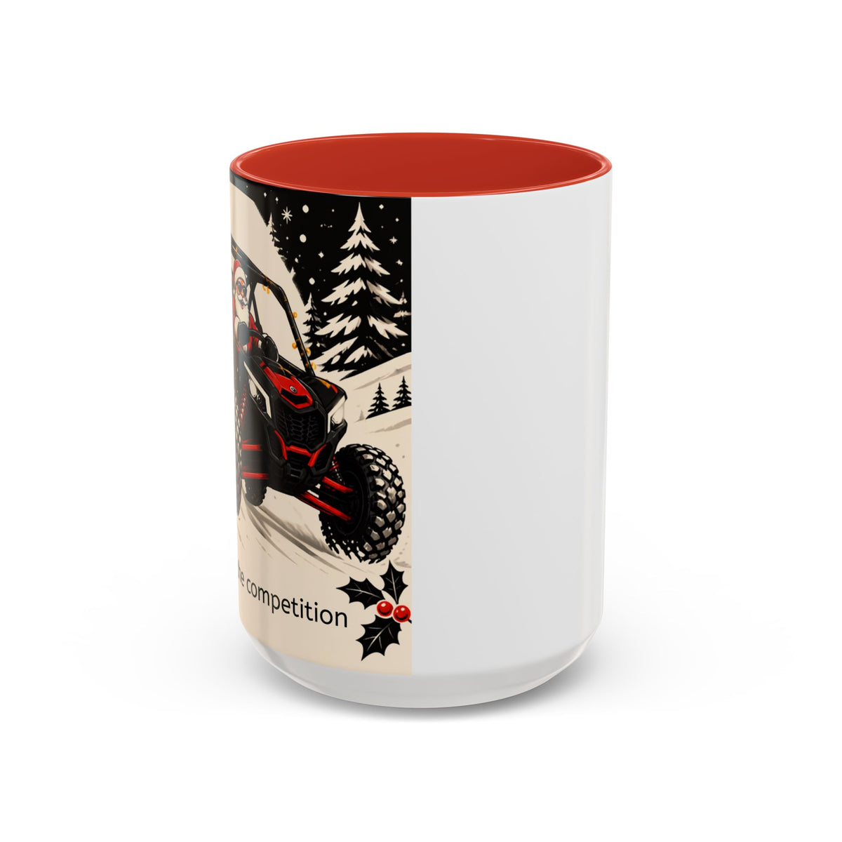 "Sleighing the competition" Christmas coffee mug