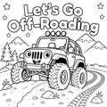Kids off-roading coloring book