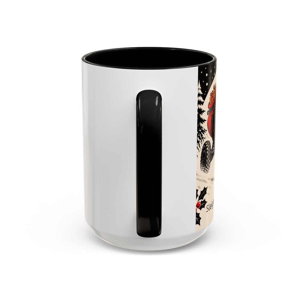 "Sleighing the competition" Christmas coffee mug