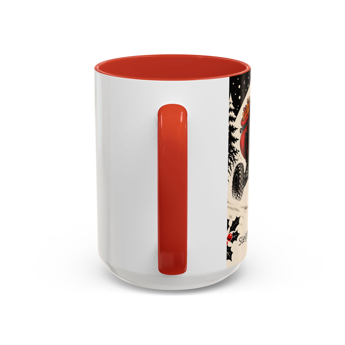 "Sleighing the competition" Christmas coffee mug